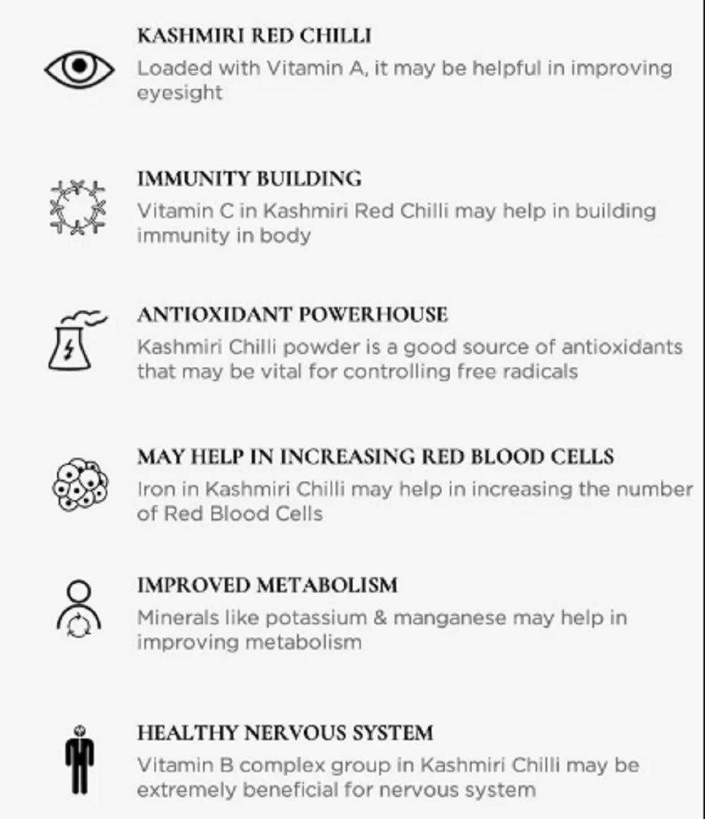 Aarafh Traditional Kashmiri Red Chilly, Lal Mirch Powder, Wazwan Quality 500g - Hamiast