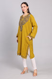 Ochre Grace Kashmiri Pheran with Aari Embroidery